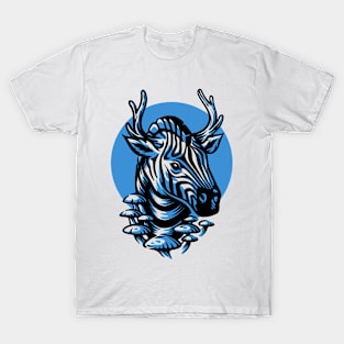 Zebra + deer conceptual drawing T-Shirt